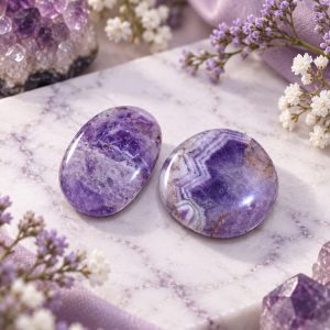 Amatista bandeada plana    vetas violetas y blancas chevron
