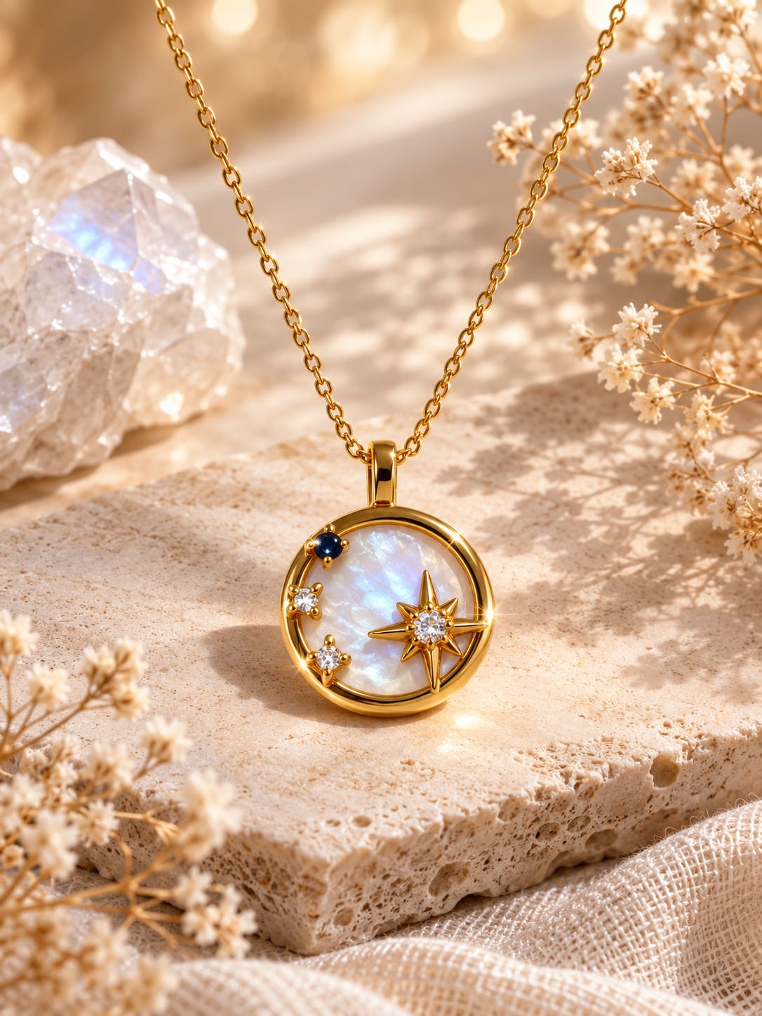 Collar Piedra Luna plata925