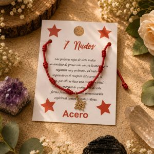 Pulseras 7 nudos con nudo de bruja pequeño