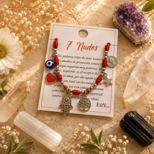 Pulsera 7 nudos con adornos