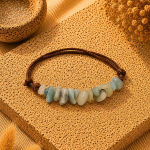 Pulsera Agua marina chip