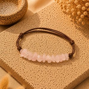 Pulsera Cuarzo Rosa chip