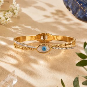 pulsera ojo turco rígida