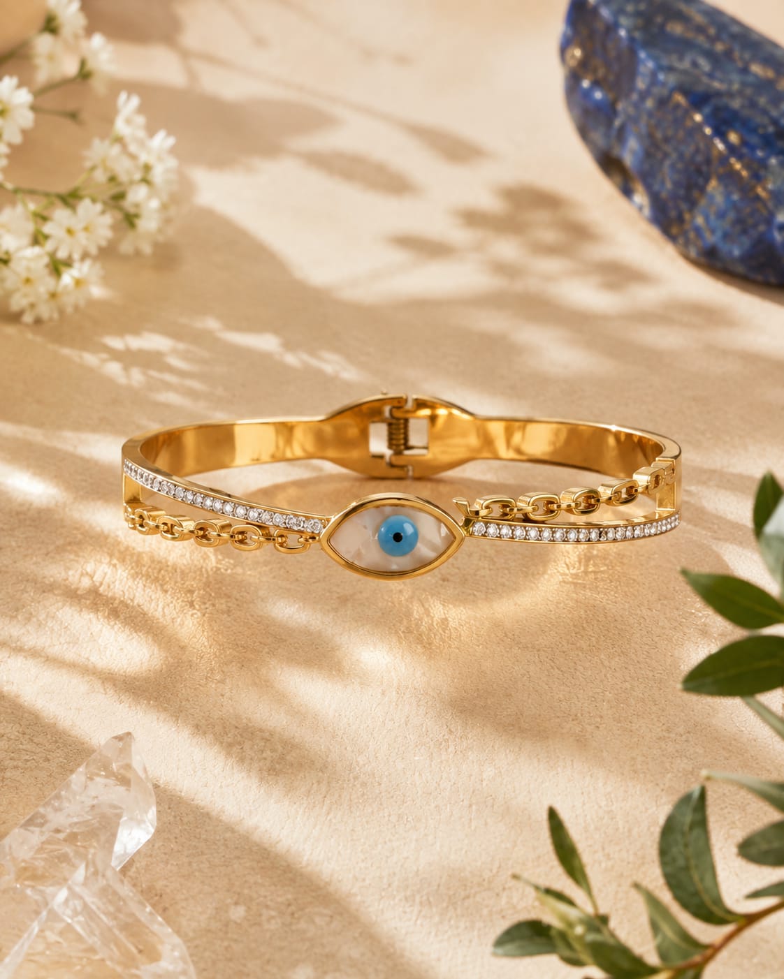pulsera ojo turco rígida
