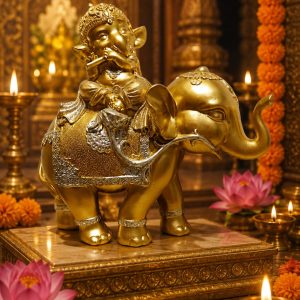 Figura Dios Ganesh sobre elefante