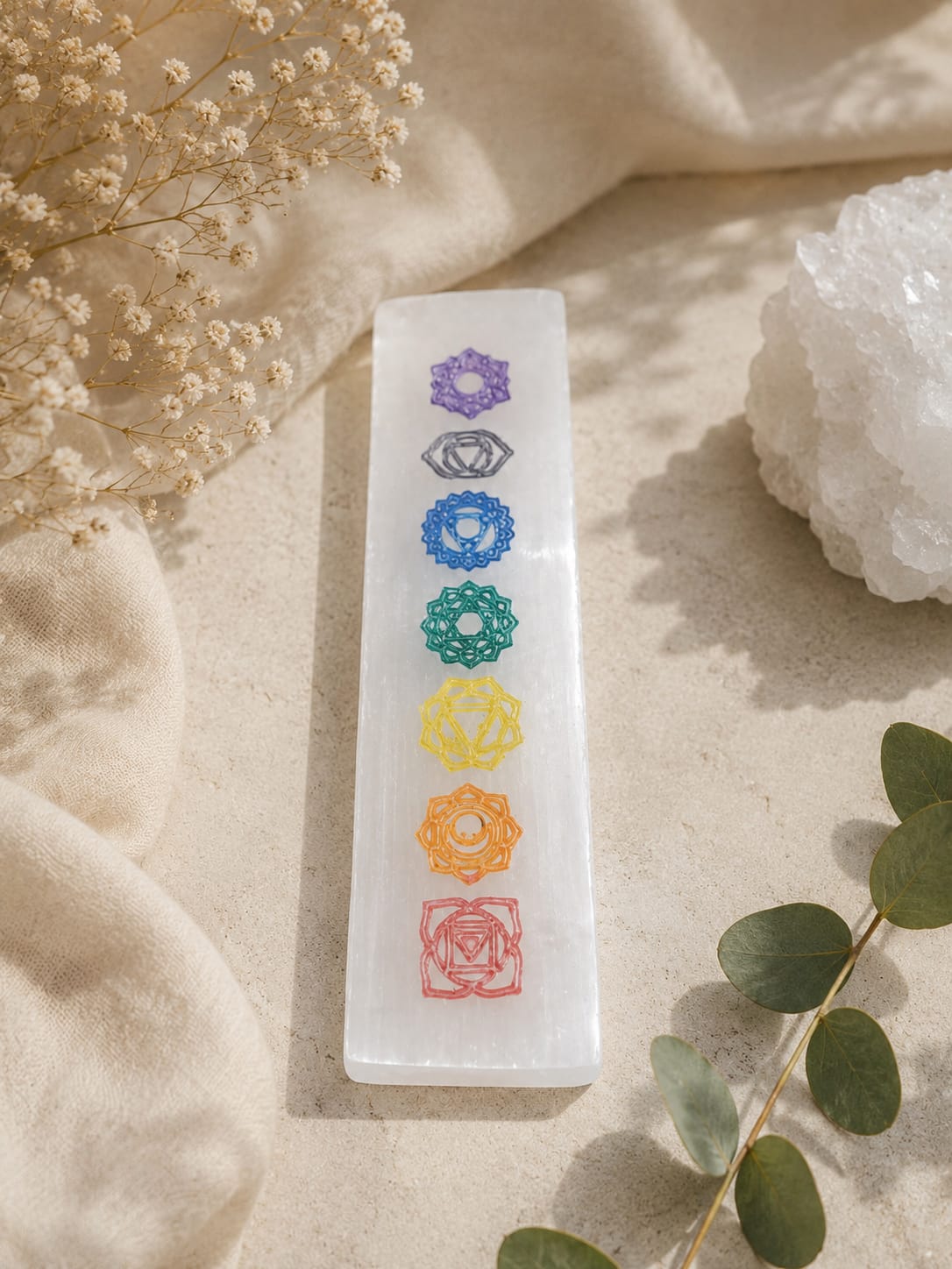 Placa Selenita chakras