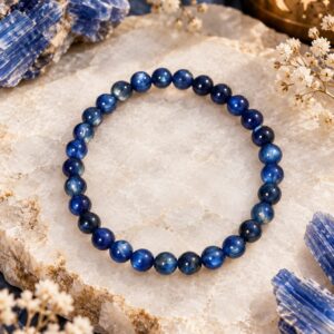 Pulsera de Cianita Azul 6mm – Comunicación, Equilibrio y Conexión Espiritual