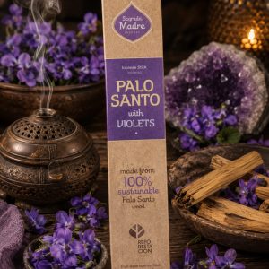 Incienso Palo Santo con violetas