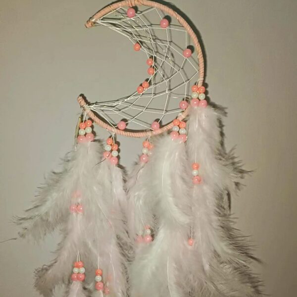 Atrapasueños Rosa con Luz - Imagen 2