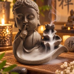Porta incienso de Reflujo Buda con Loto