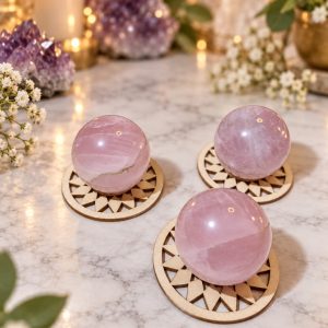 Esfera de Cuarzo Rosa Amor, Armonía y Bienestar emocional