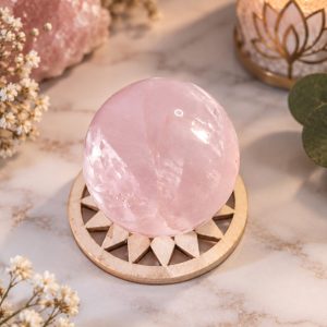 Esfera de Cuarzo Rosa    Amor, Armonía y Bienestar emocional