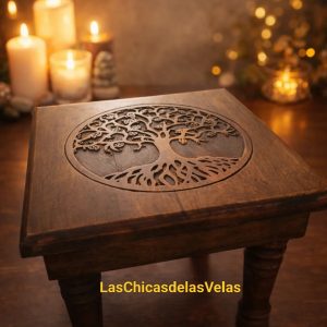 Mesa Altar Madera árbol de la vida