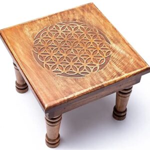 Mesa Altar Madera Flor de la vida