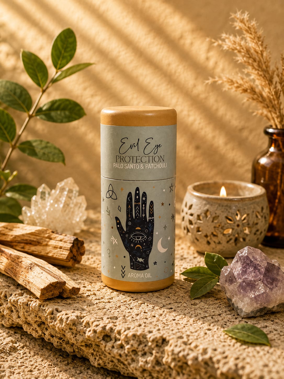 Aceite Palo Santo y Patchouli -Protección mal de ojo