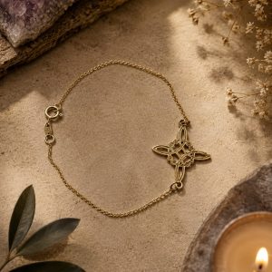 Pulsera Nudo de Bruja Plata