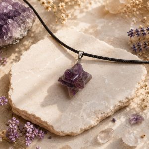 Merkaba amatista colgante