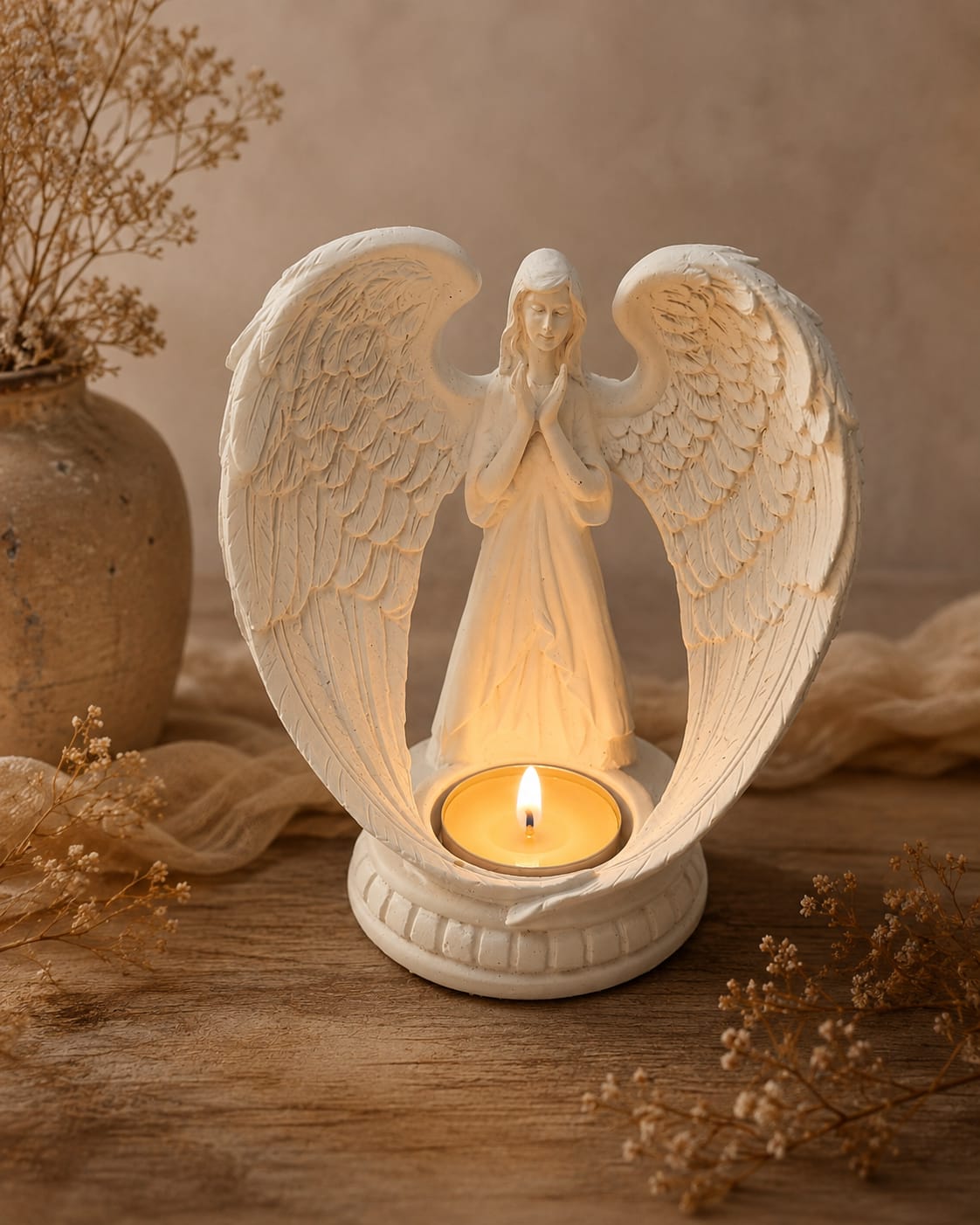 Porta vela Angel Tamaño M