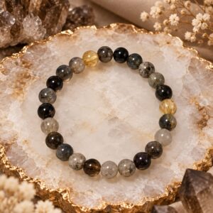 Pulsera Cuarzo Ahumado 8mm Protección, estabilidad y equilibrio energético