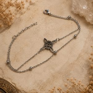 Pulsera Nudo de Bruja doble acero