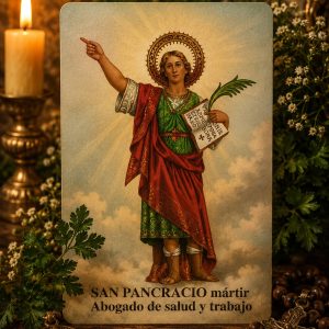 Estampa San Pancracio con oración