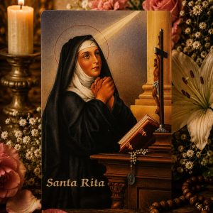 Estampa Santa Rita con oración