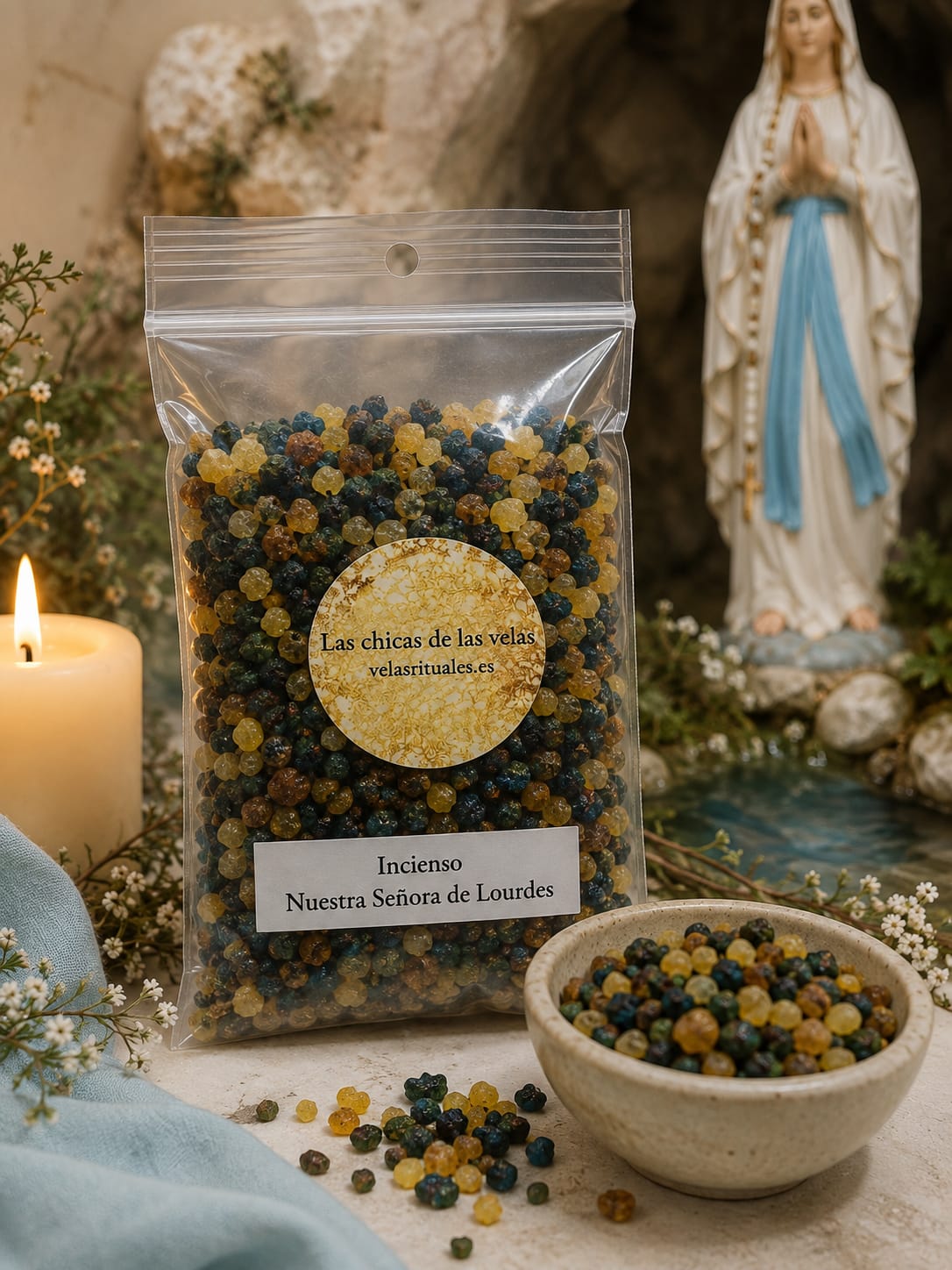 Incienso Resina Nuestra señora de Lourdes