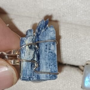 Anillo Cianita Adaptable plateado