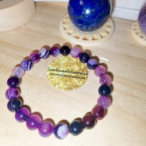 Pulsera Ágata Lila 8mm