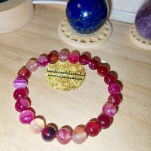 Pulsera Ágata Rosa 8mm