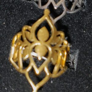 Anillo doble loto dorado acero