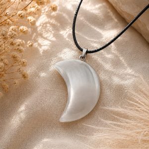 Colgante selenita Luna