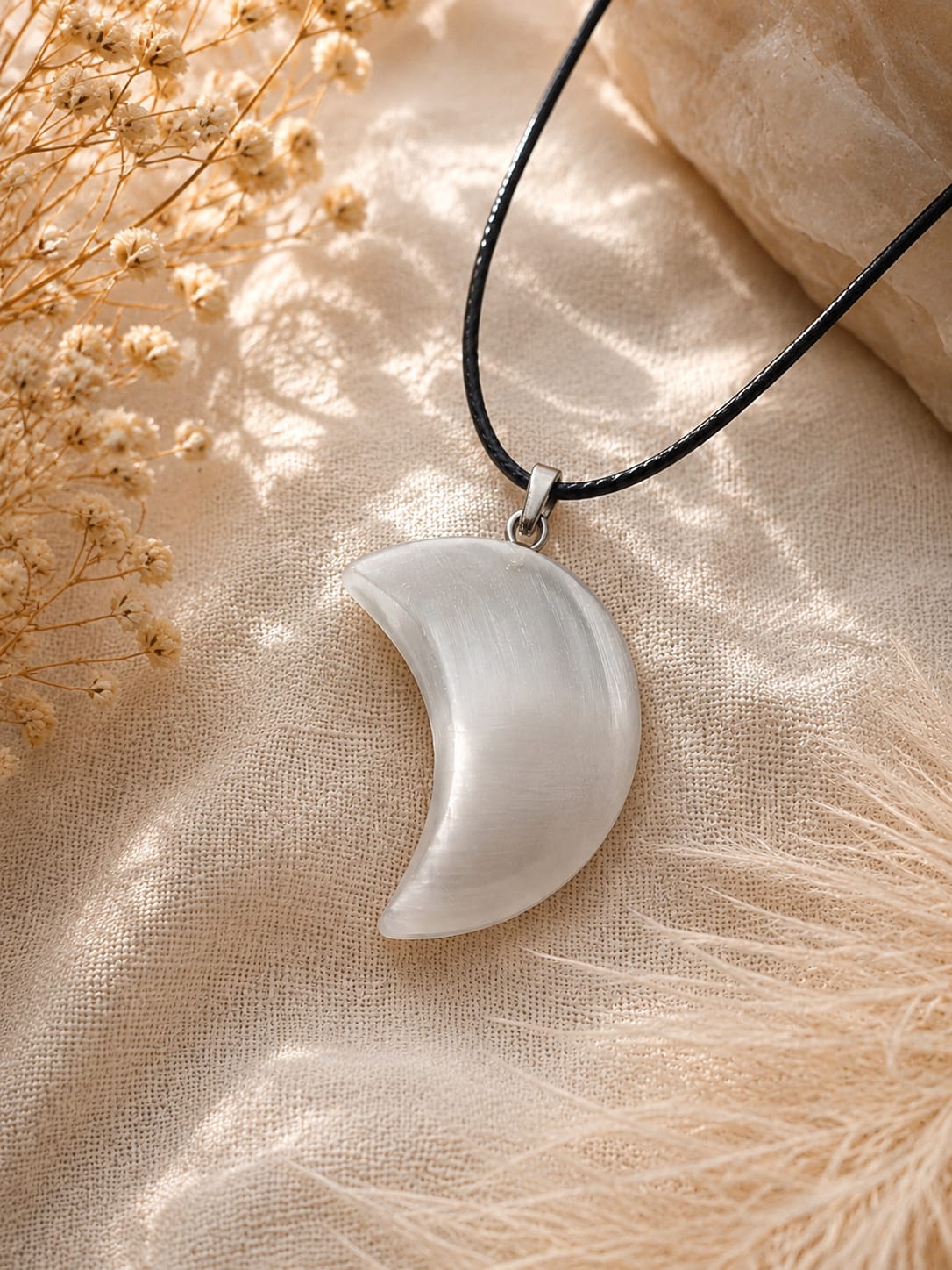 Colgante selenita Luna