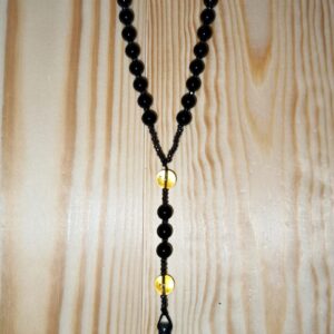 Rosario con obsidiana