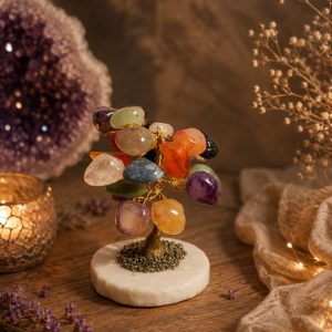 Árbol con minerales de colores