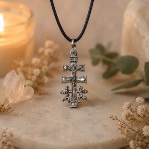 Collar Cruz de Caravaca plata