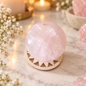Esfera de Cuarzo Rosa    Amor, Armonía y Bienestar emocional