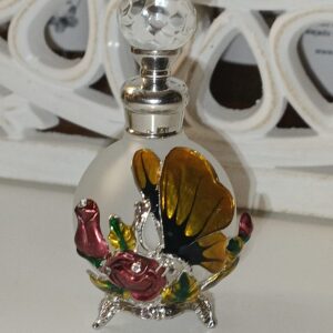 Botella para perfume mariposa naranja