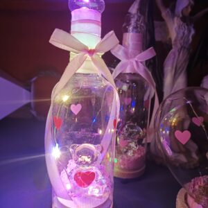 lámpara oso con luz led - botella