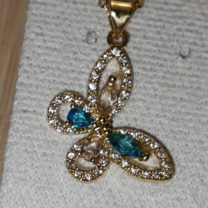 Collar Mariposa Alas Azul