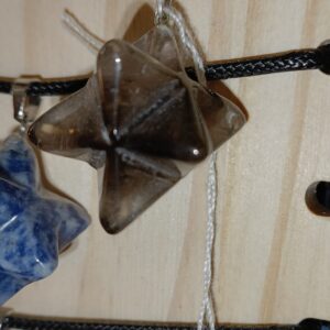 Merkaba cuarzo ahumado colgante