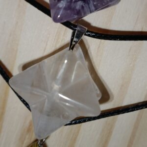 Merkaba cuarzo colgante