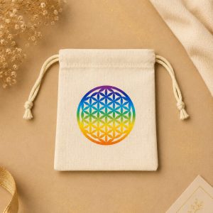 Bolsa tela diseño flor de la vida