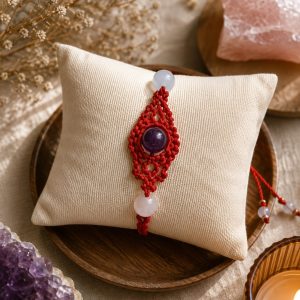 Pulsera atraer cambios   minerales y  macrame artesanía