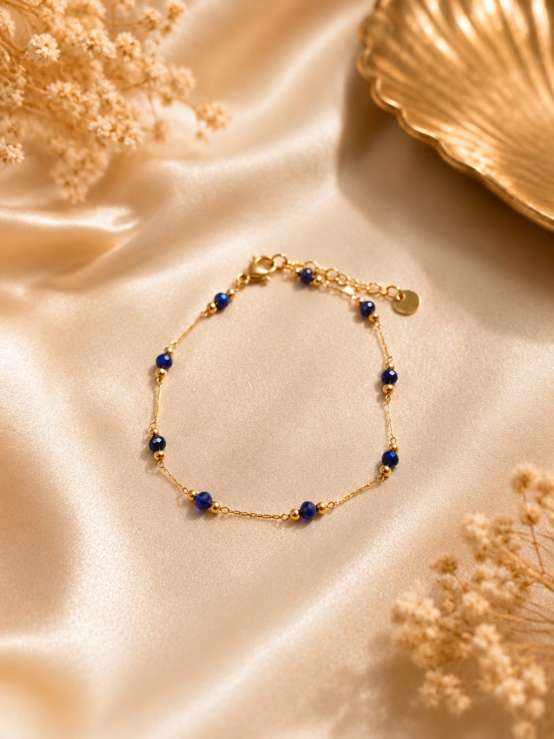 pulsera cristal azul noche