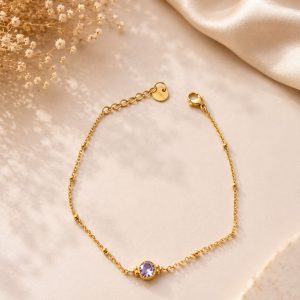 pulsera cristal morado