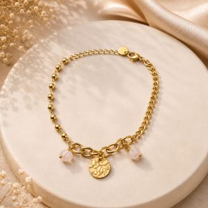 pulsera chapa dorada