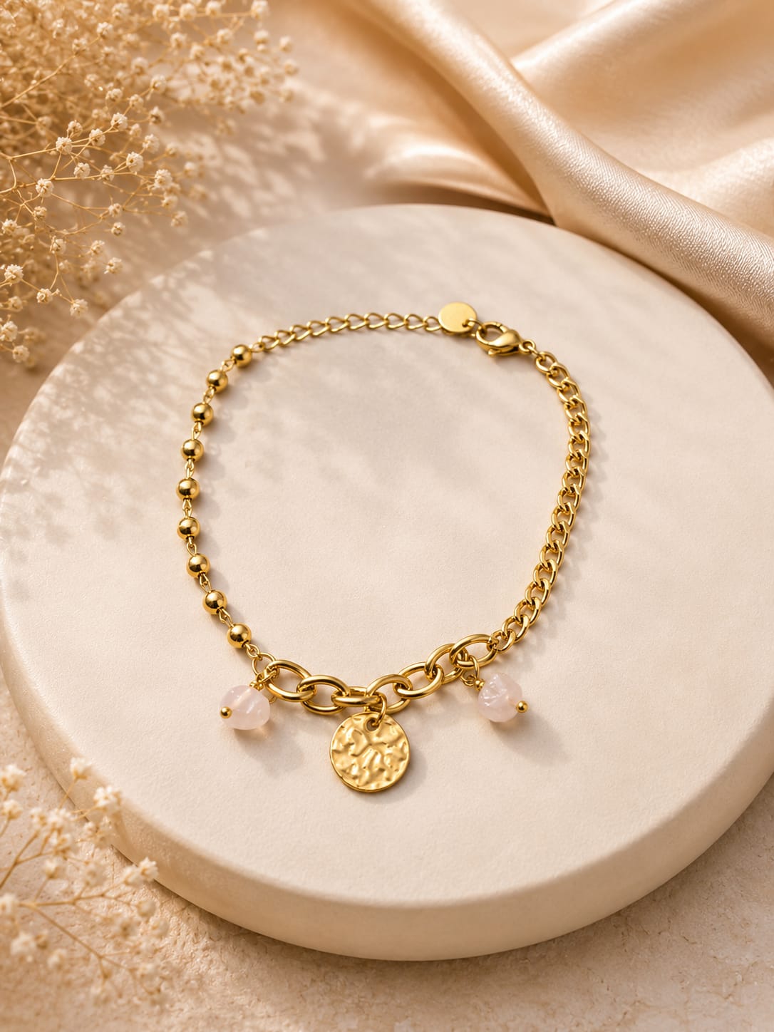 pulsera chapa dorada