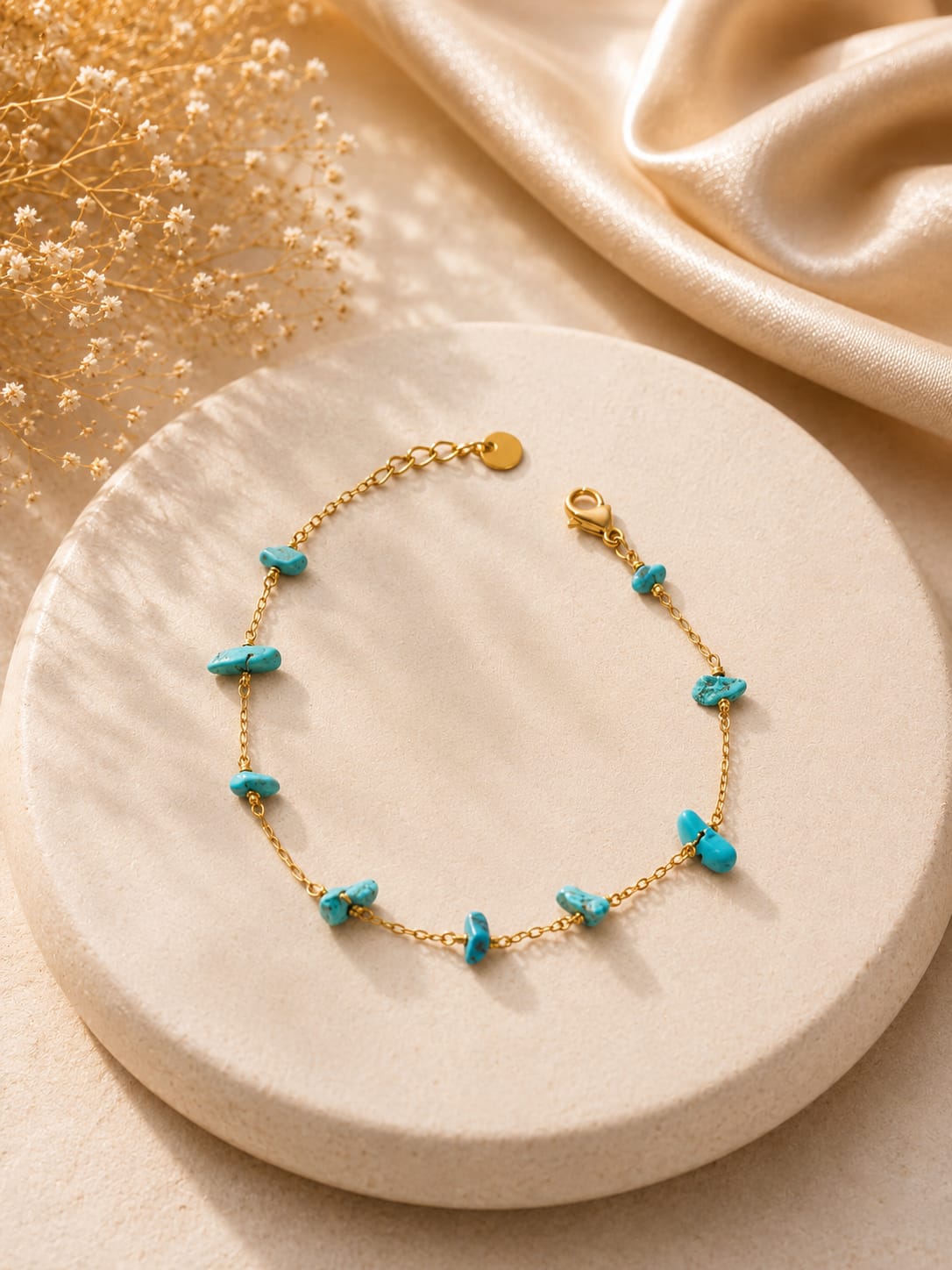 pulsera piedras azules