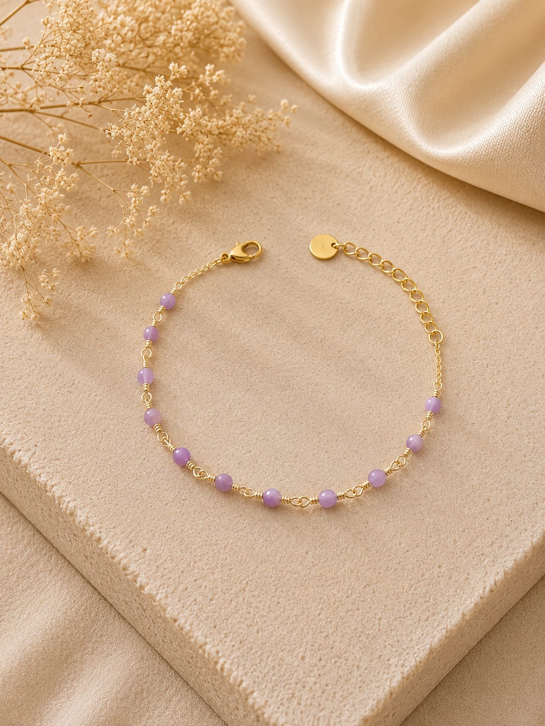 pulsera cristal morado